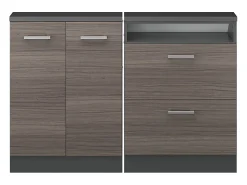 Hot Vicco Armário sótão elegante cinza/antracite 120x46x81.6 rion Cinzento claro