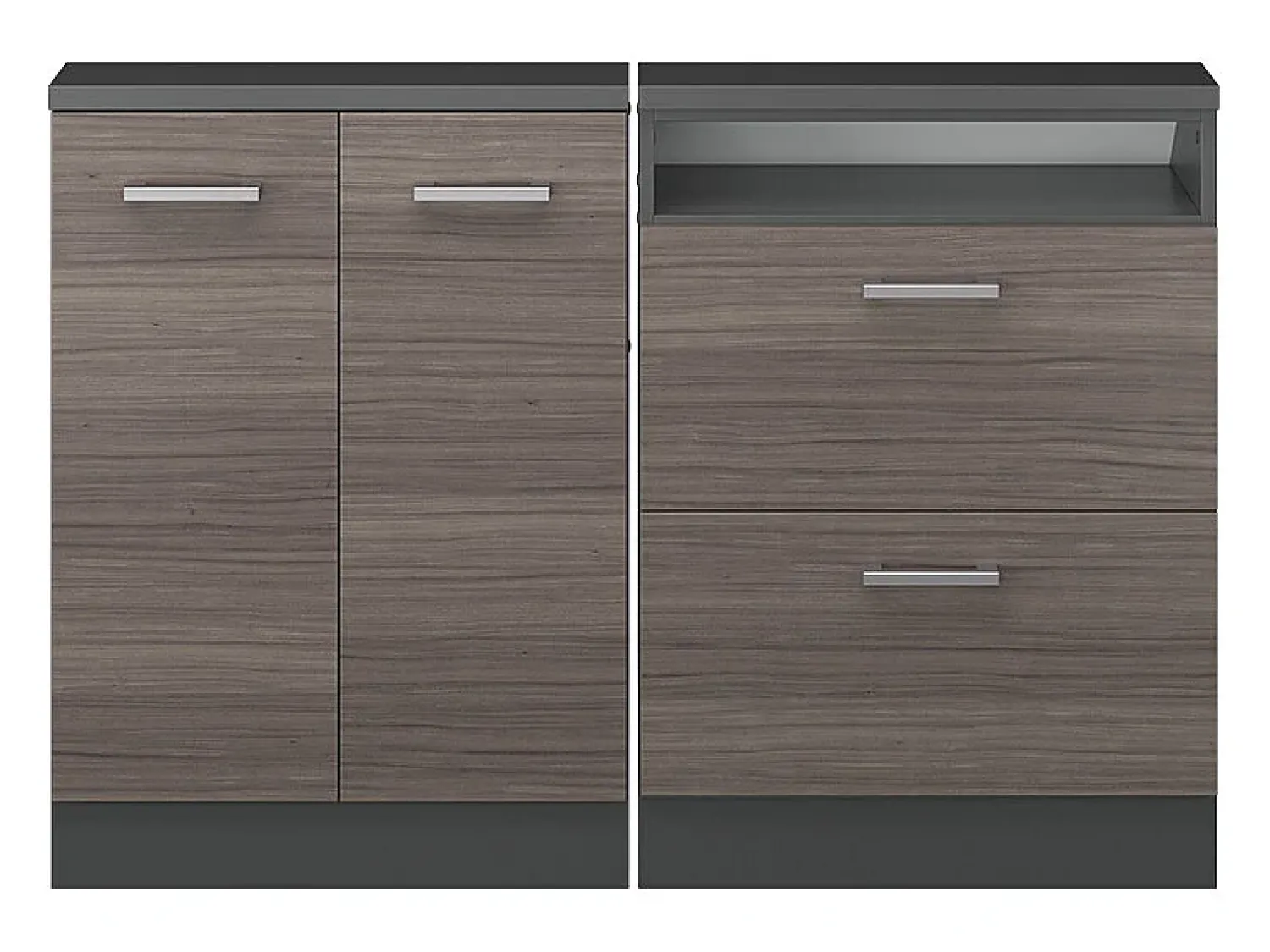 Hot Vicco Armário sótão elegante cinza/antracite 120x46x81.6 rion Cinzento claro