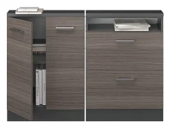 Hot Vicco Armário sótão elegante cinza/antracite 120x46x81.6 rion Cinzento claro