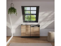 Vicco Armário sótão sonoma/antracite 120x46x81.6 rion^ Móvel De Arrumação