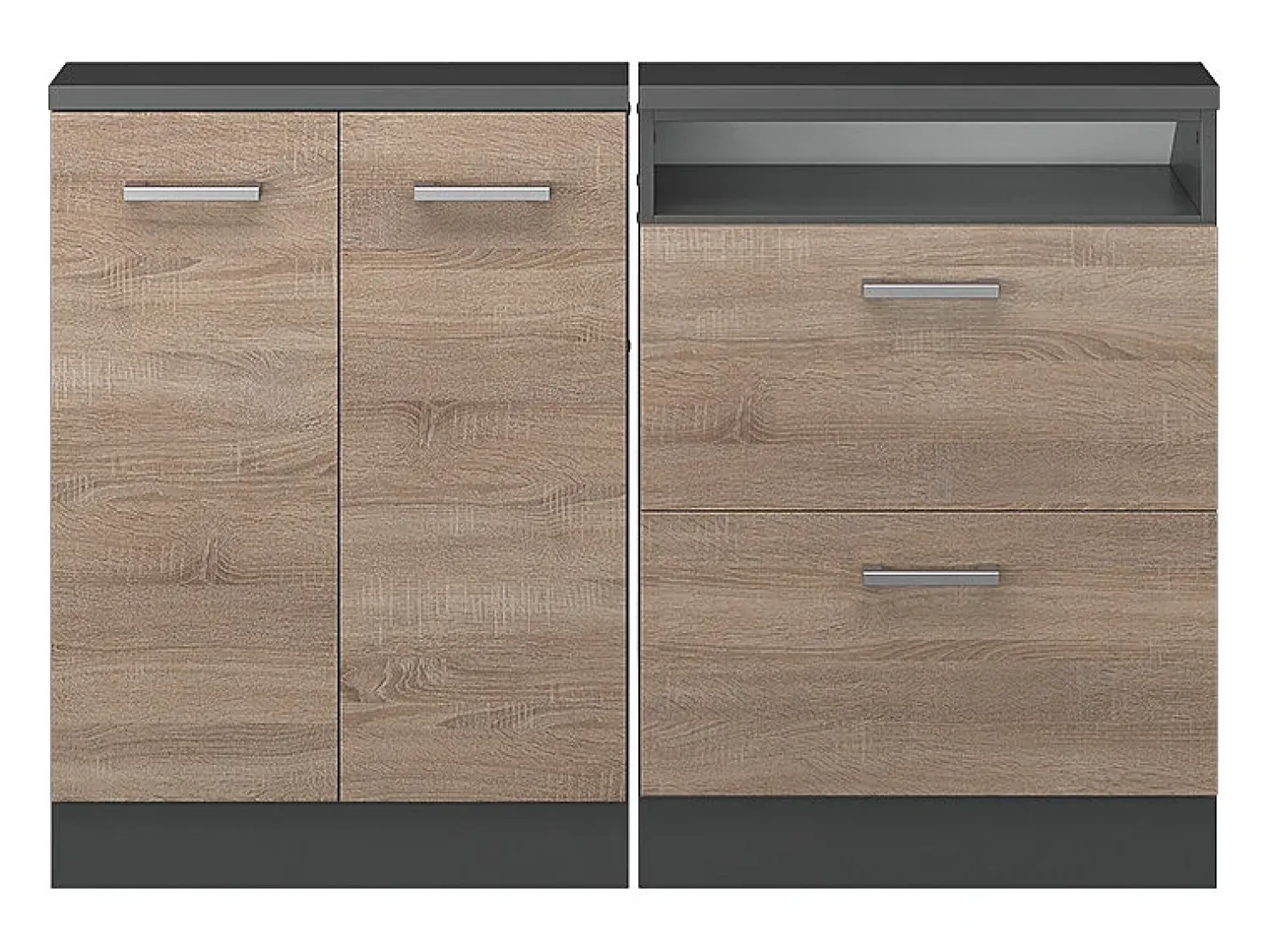 Vicco Armário sótão sonoma/antracite 120x46x81.6 rion^ Móvel De Arrumação