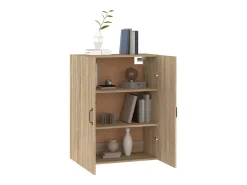 vidaxl Armário suspenso 69,5x34x90 cm derivados de madeira cor sonoma^ Prateleira
