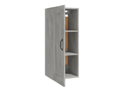 vidaxl Armário suspenso 35x34x90 cm madeira processada cinza cimento^ Prateleira