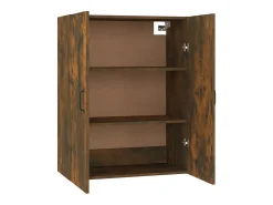 Prateleira|vidaxl Armário suspenso 69,5x34x90cm derivados madeira carvalho fumado Natural claro