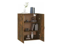 Prateleira|vidaxl Armário suspenso 69,5x34x90cm derivados madeira carvalho fumado Natural claro