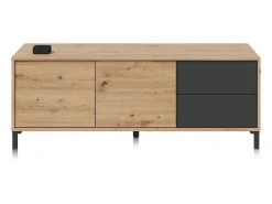 Sale duehome Armário TV Lea Gris Antracita - Roble Nodi Cinzento