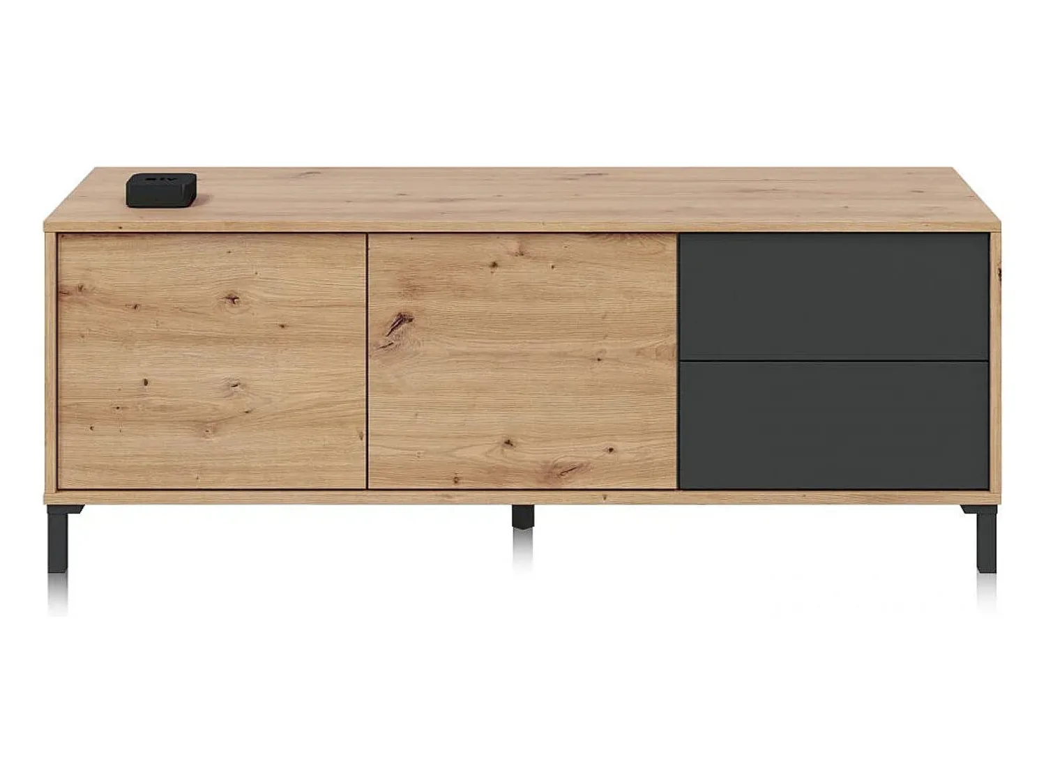 Sale duehome Armário TV Lea Gris Antracita - Roble Nodi Cinzento