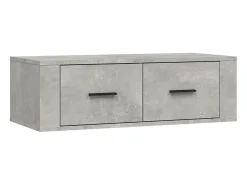 Armário TV suspenso 80x36x25 cm derivados madeira cinza cimento PT630882^ Móvel De Tv