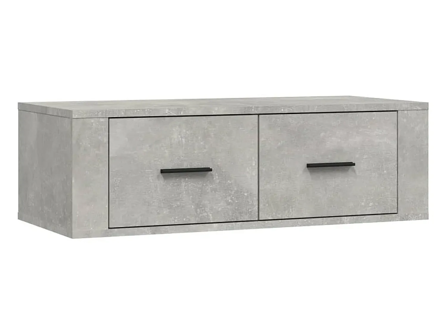 Armário TV suspenso 80x36x25 cm derivados madeira cinza cimento PT630882^ Móvel De Tv