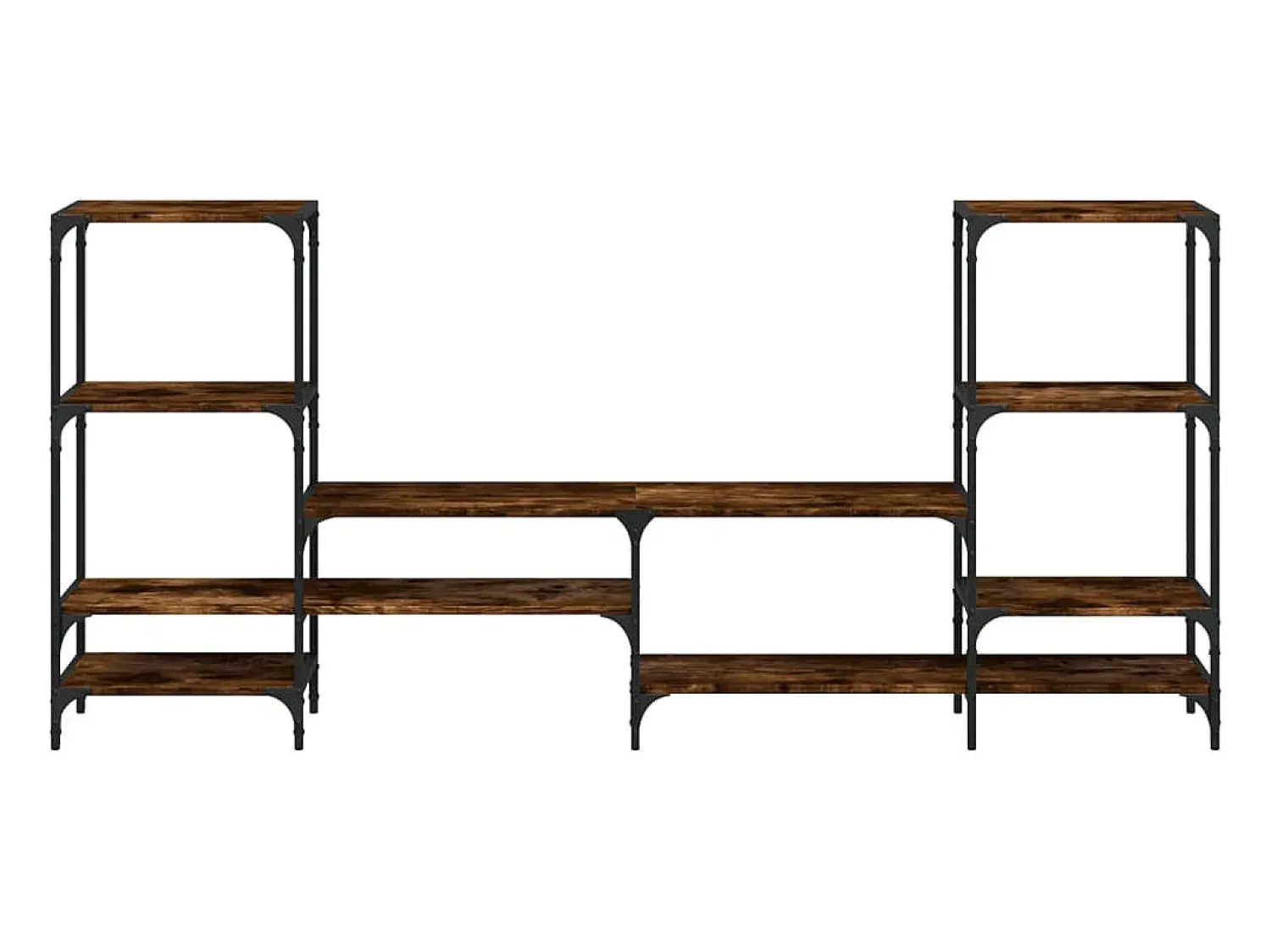 Armário TV 206,5x28,5x95cm derivados de madeira carvalho fumado PT174985^ Móvel De Tv