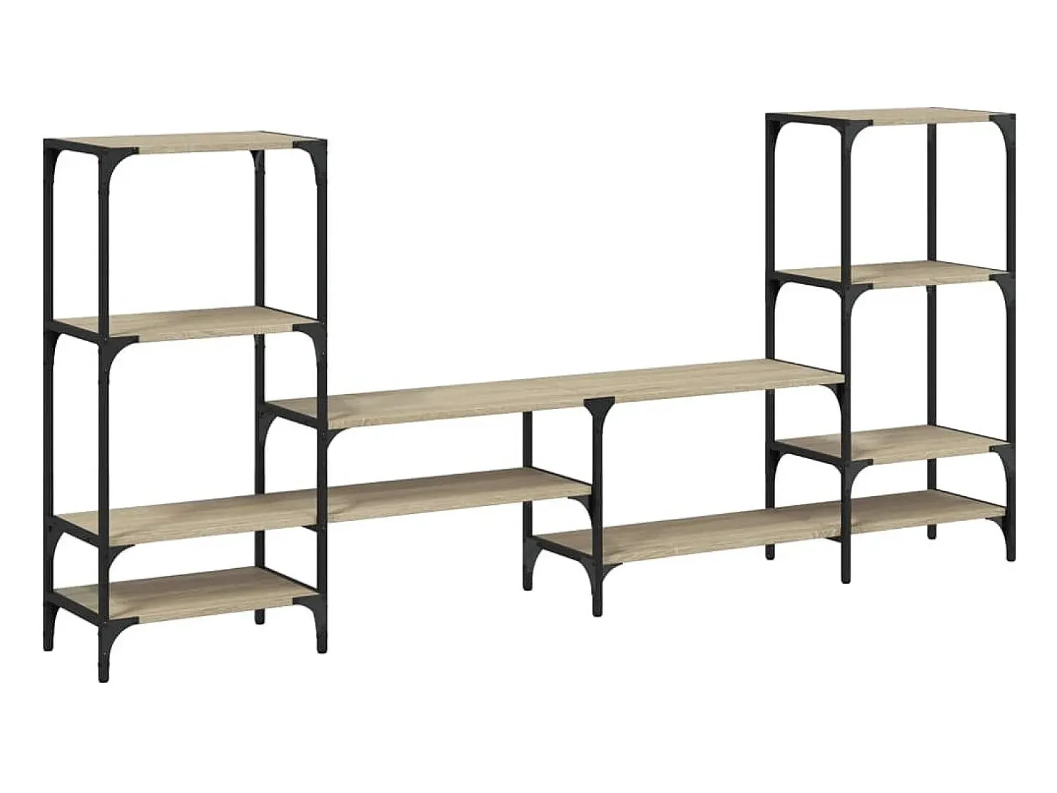 Clearance Armário TV 206,5x28,5x95cm derivados de madeira carvalho sonoma PT893459 Castanho