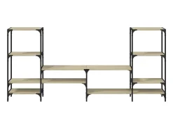 Clearance Armário TV 206,5x28,5x95cm derivados de madeira carvalho sonoma PT893459 Castanho