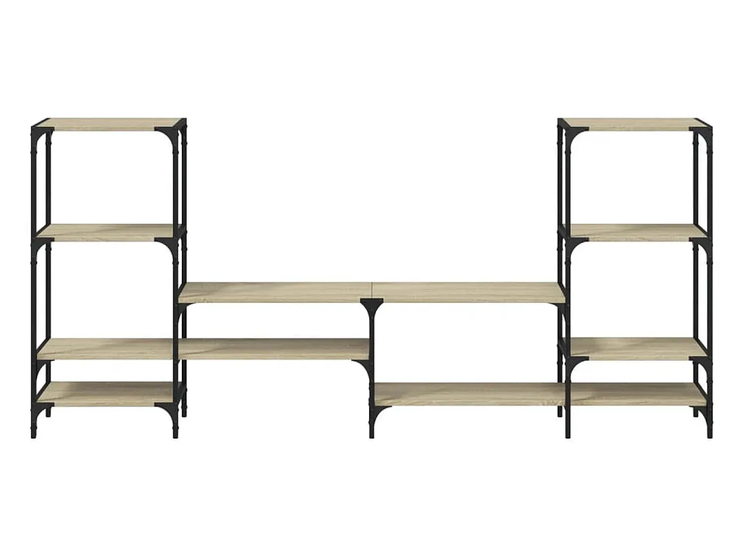 Clearance Armário TV 206,5x28,5x95cm derivados de madeira carvalho sonoma PT893459 Castanho