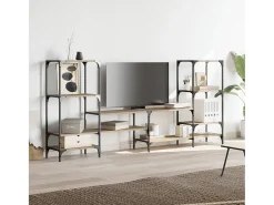 Clearance Armário TV 206,5x28,5x95cm derivados de madeira carvalho sonoma PT893459 Castanho