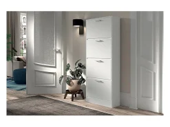 Móvel De Arrumação|Sapateira*Meublorama Armário vertical para sapatos ERA, 4 gavetas na cor branca. Branco
