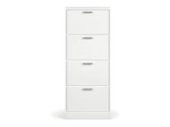 Móvel De Arrumação|Sapateira*Meublorama Armário vertical para sapatos ERA, 4 gavetas na cor branca. Branco