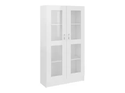 Vitrina* Armário vitrine derivados de madeira brilhante PT307614 Branco