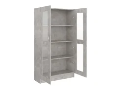 Vitrina| Armário vitrine derivados de madeira cimento PT312647 Cinzento