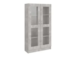 Vitrina| Armário vitrine derivados de madeira cimento PT312647 Cinzento