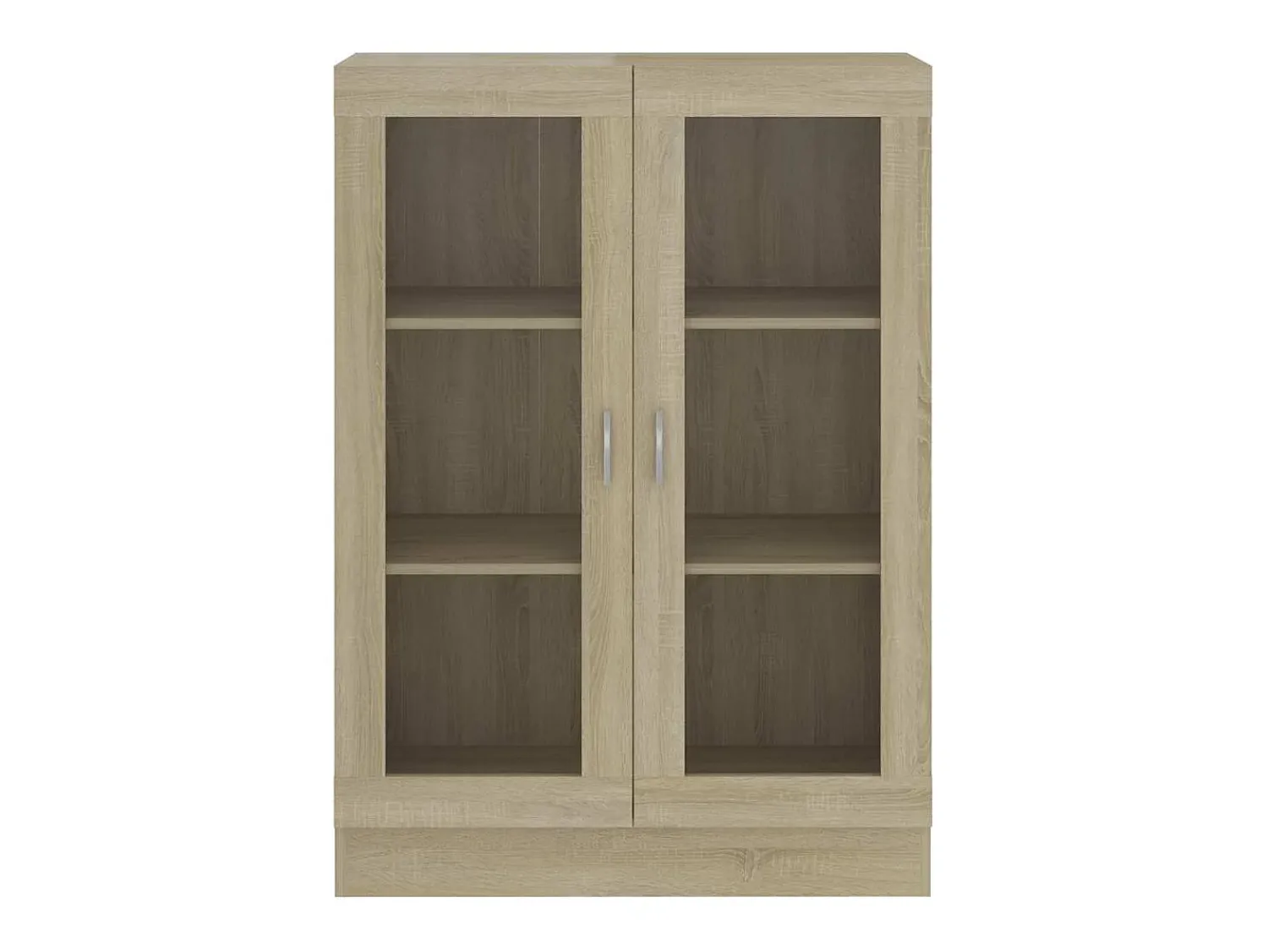 Vitrina|vidaxl Armário vitrine derivados de madeira carvalho sonoma Castanho