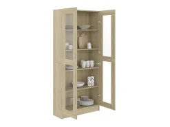 New Armário vitrine derivados de madeira carvalho sonoma PT575814 Castanho