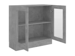 Sale Armário vitrine derivados de madeira cinza cimento PT982935 Cinzento