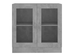 Vitrina*vidaxl Armário vitrine derivados de madeira cinza cimento Cinzento