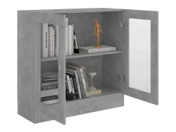 Vitrina*vidaxl Armário vitrine derivados de madeira cinza cimento Cinzento