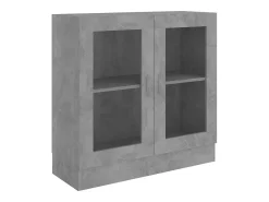 Vitrina*vidaxl Armário vitrine derivados de madeira cinza cimento Cinzento