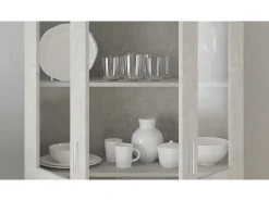 Vitrina|vidaxl Armário vitrine derivados de madeira cimento Cinzento