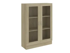 New Armário vitrine derivados de madeira carvalho sonoma PT183921 Castanho