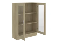 New Armário vitrine derivados de madeira carvalho sonoma PT183921 Castanho