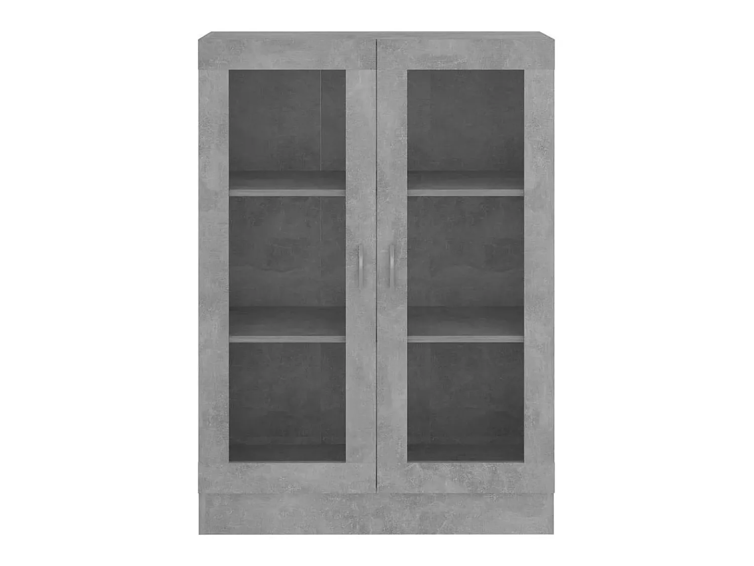 Vitrina|vidaxl Armário vitrine derivados de madeira cinza cimento Cinzento