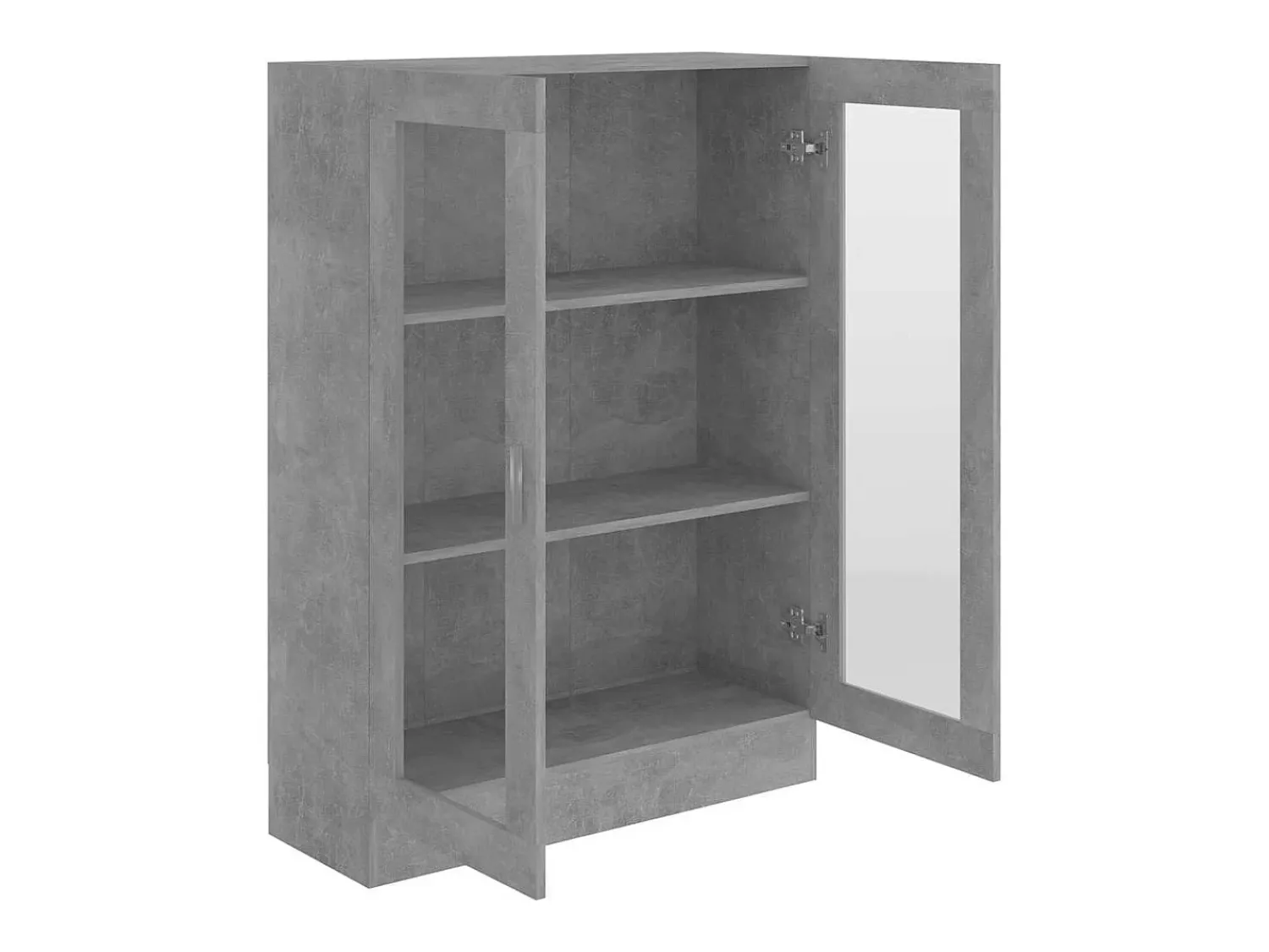 Vitrina|vidaxl Armário vitrine derivados de madeira cinza cimento Cinzento
