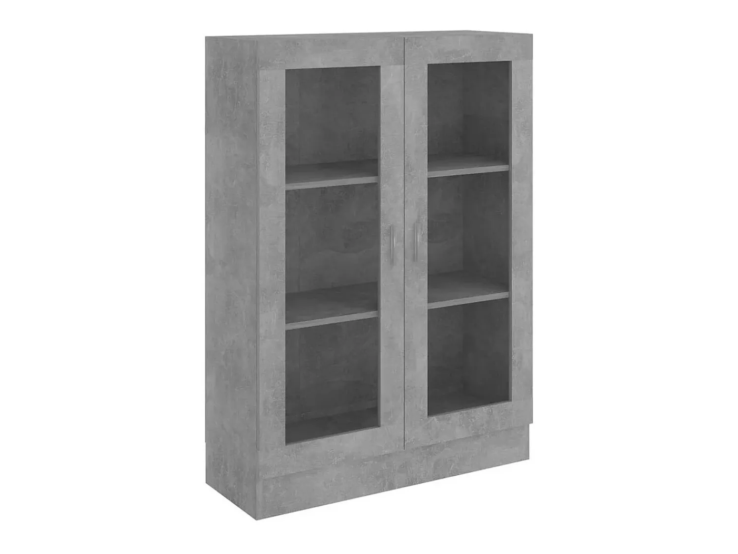 Vitrina|vidaxl Armário vitrine derivados de madeira cinza cimento Cinzento
