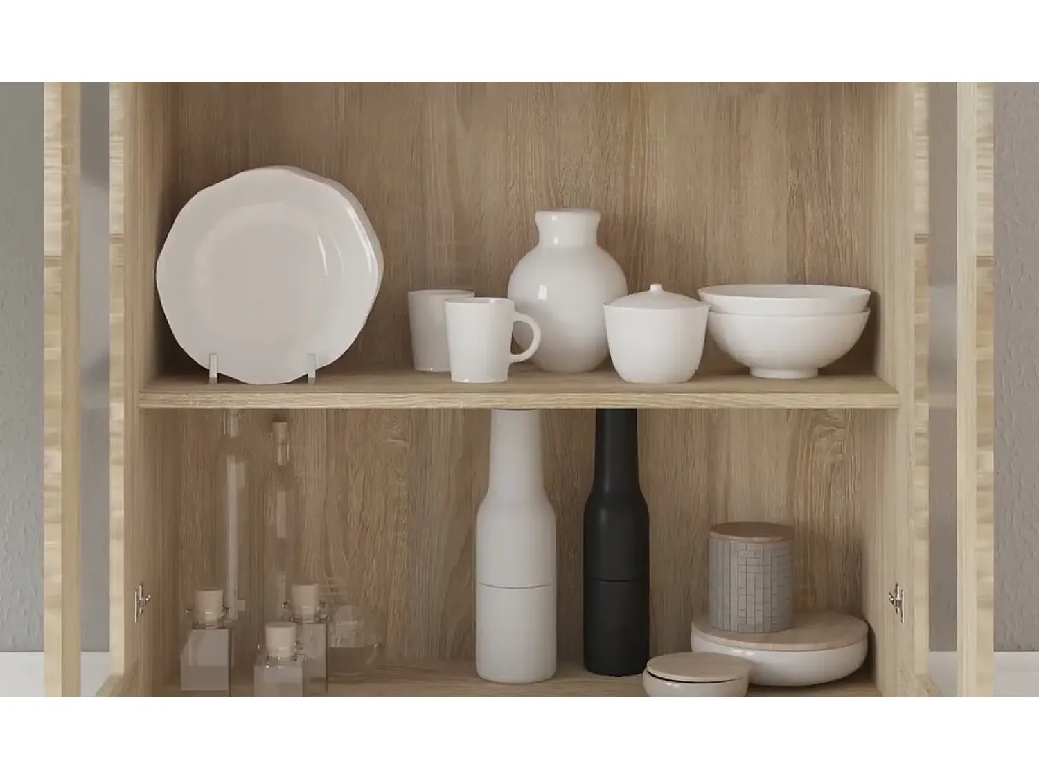 vidaxl Armário vitrine derivados de madeira carvalho sonoma Castanho