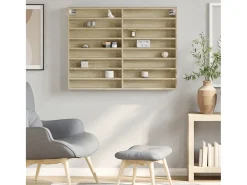 Clearance Armário vitrine 100x8,5x75 cm derivados madeira carvalho sonoma PT673515 Castanho