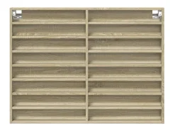 Clearance Armário vitrine 100x8,5x75 cm derivados madeira carvalho sonoma PT673515 Castanho