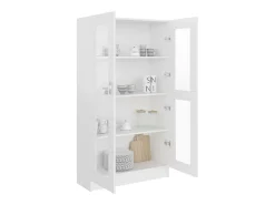 Vitrina| Armário vitrine 82,5x30,5x150 cm derivados de madeira PT107031 Branco