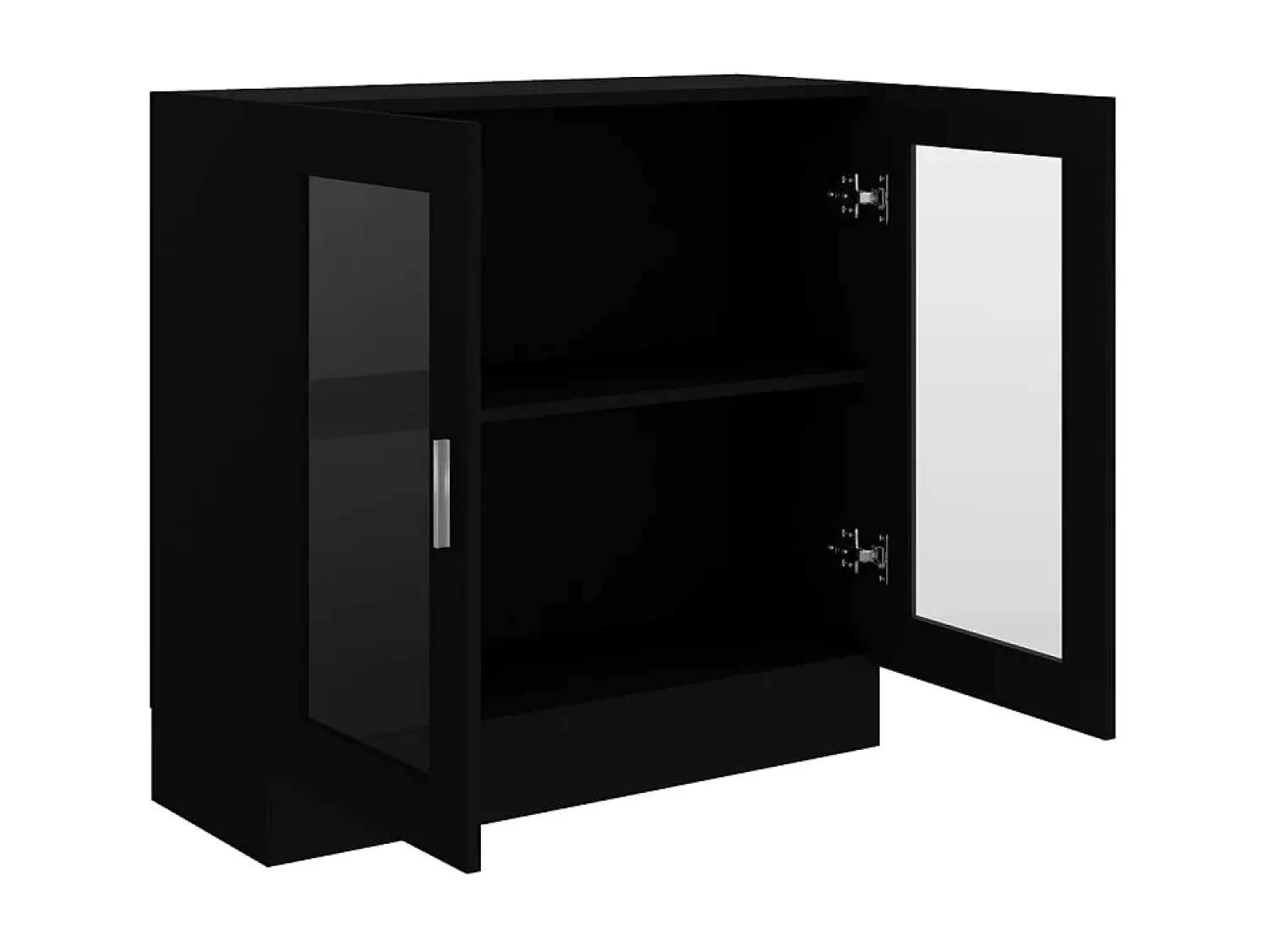 Vitrina| Armário vitrine 82,5x30,5x80 cm derivados de madeira PT671156 Preto
