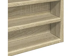 vidaxl Armário vitrine 100x8,5x50 cm derivados madeira carvalho sonoma^ Vitrina