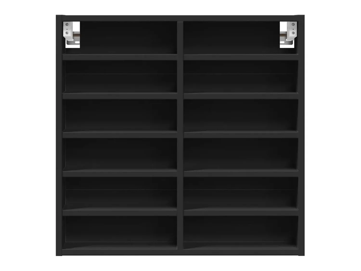 Vitrina* Armário vitrine 60x8,5x58 cm derivados de madeira PT468391 Preto