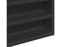 Vitrina*vidaxl Armário vitrine 100x8,5x50 cm derivados de madeira Preto
