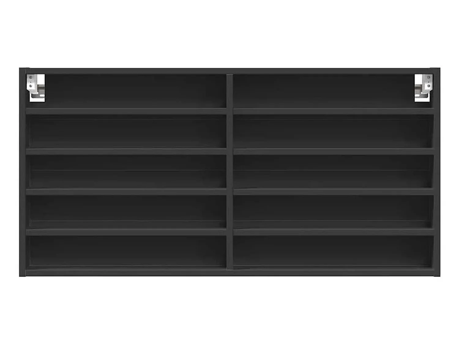 Vitrina*vidaxl Armário vitrine 100x8,5x50 cm derivados de madeira Preto