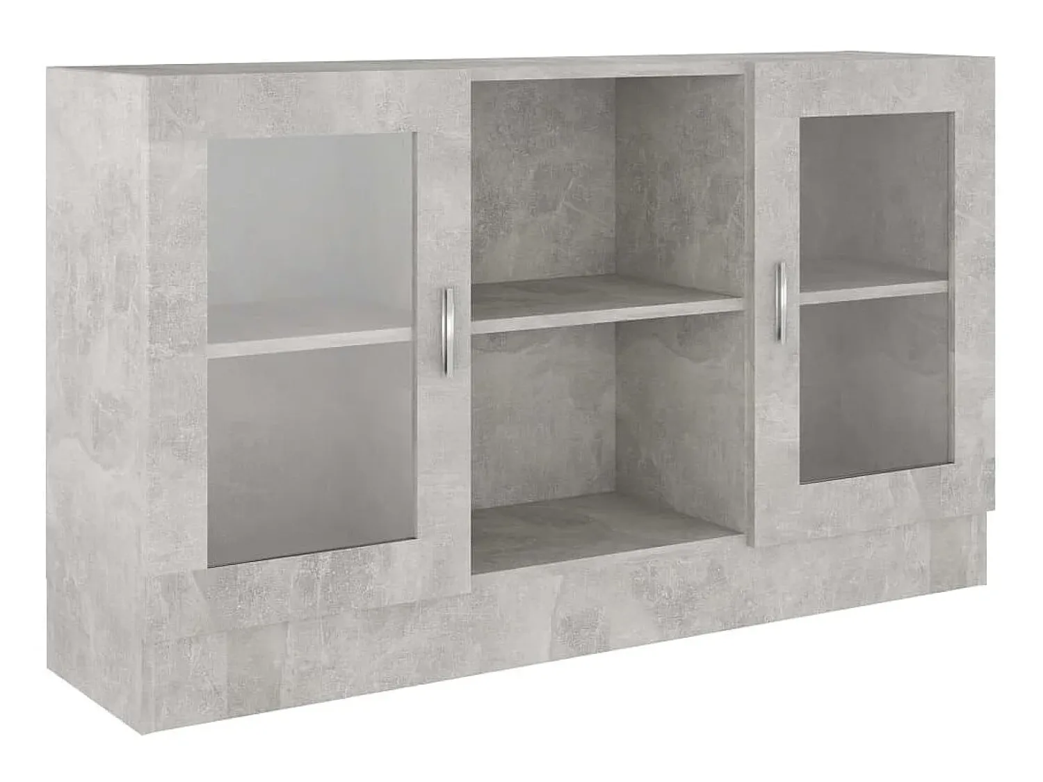 Vitrina* Armário vitrine 120x30,5x70 cm derivados madeira cinza cimento PT151623 Cinzento