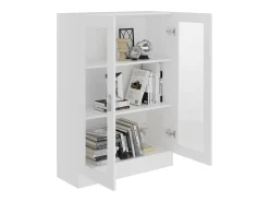 Vitrina|vidaxl Armário vitrine 82,5x30,5x115 cm derivados de madeira Branco