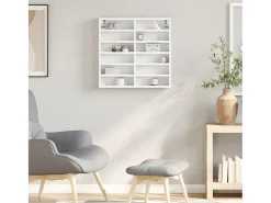 Vitrina* Armário vitrine 60x8,5x58 cm derivados de madeira PT311430 Branco