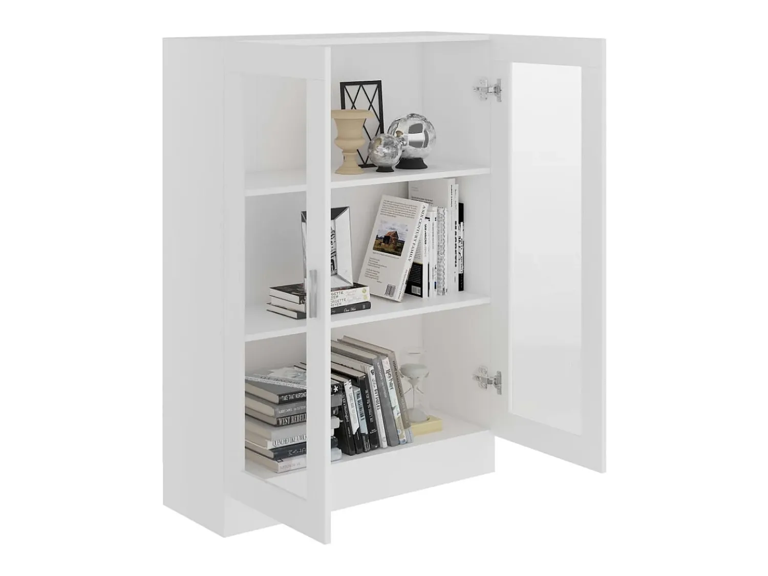 Vitrina* Armário vitrine 82,5x30,5x115 cm derivados de madeira PT570482 Branco