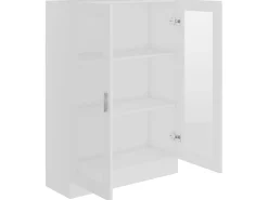 Vitrina* Armário vitrine 82,5x30,5x115 cm derivados de madeira PT570482 Branco