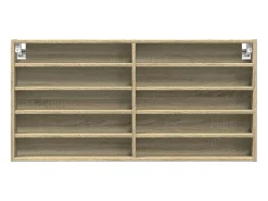 Vitrina* Armário vitrine 100x8,5x50 cm derivados madeira carvalho sonoma PT143461 Castanho